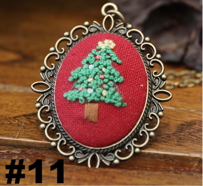 Embroidery Necklace Kits | Diy Sewing Pendants | Suitable For Mother Day Gift
