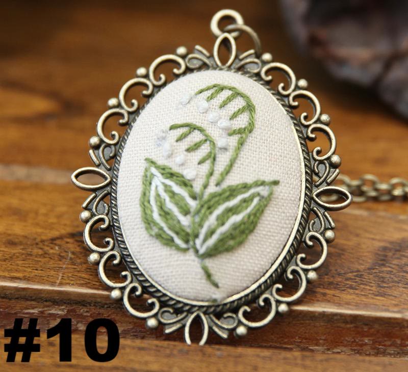 Embroidery Necklace Kits | Diy Sewing Pendants | Suitable For Mother Day Gift