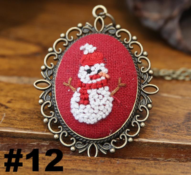 Embroidery Necklace Kits | Diy Sewing Pendants | Suitable For Mother Day Gift