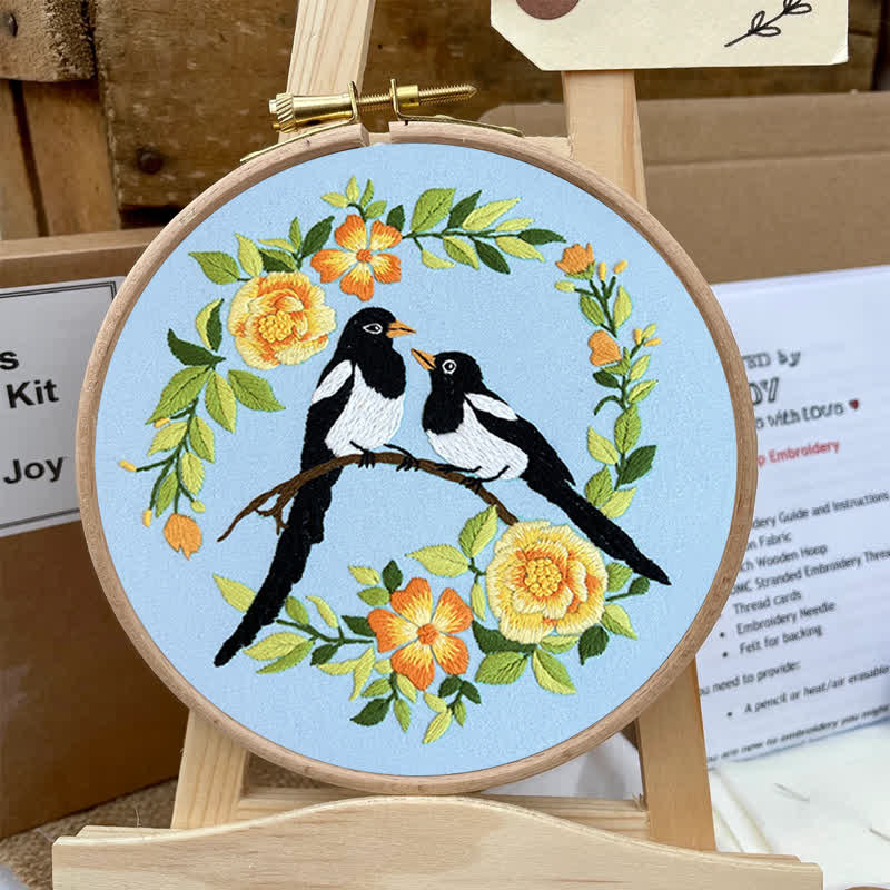 Rubbyoo Embroidery Kit - Love Birds And Flowers