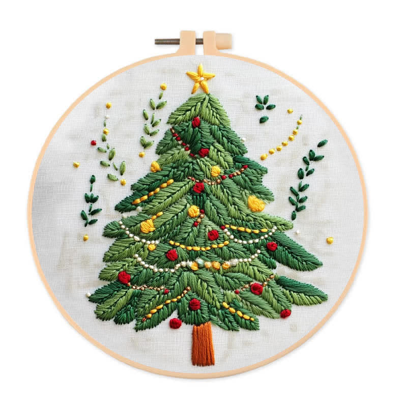 Rubbyoo Embroidery Kit - Cute Christmas Tree