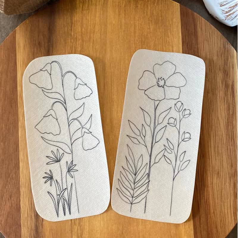Tall  Skinny Flowers Stick And Stitch Embroidery Patterns | Embroidery For Clothes