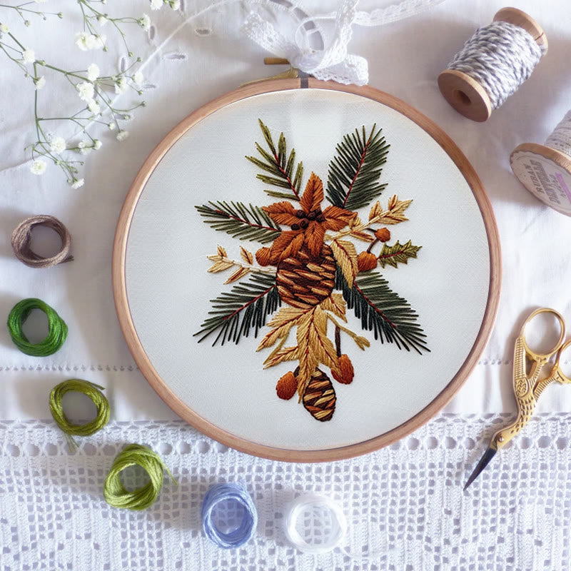 Rubbyoo Embroidery Kit-  Winter Bouquet
