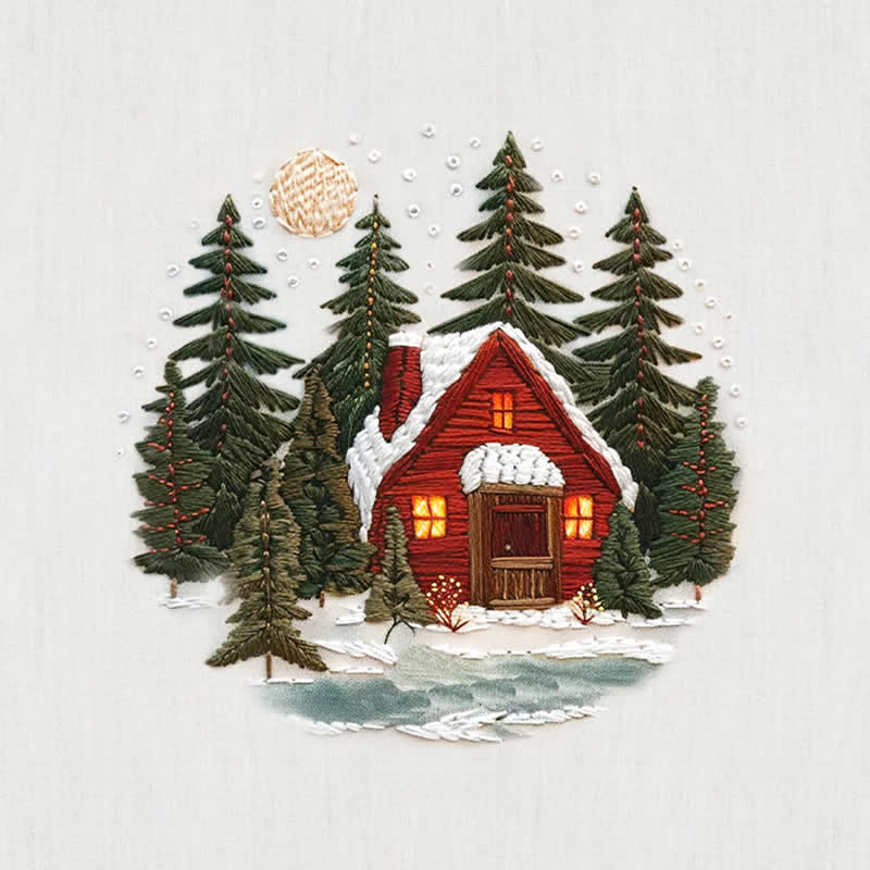 Rubbyoo Embroidery Kit - Winter Forest